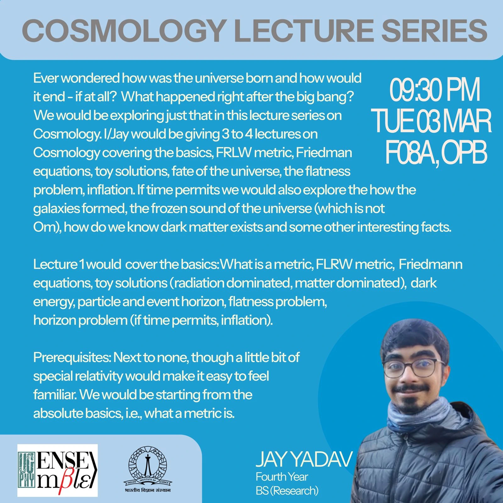 Cosmology - Lecture 1