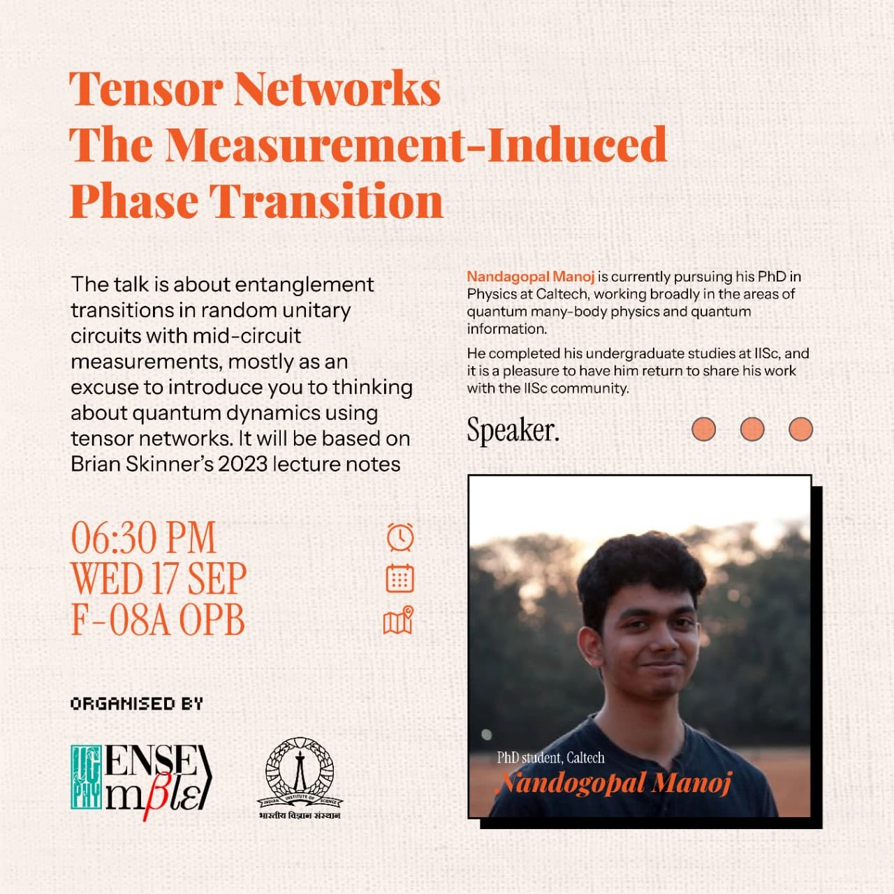 Introduction to Tensor Networks and the Measurement-Induced Phase Transition